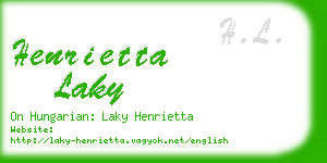 henrietta laky business card